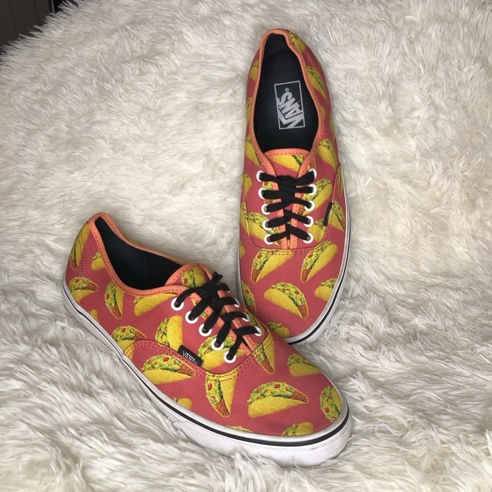 🌮Vans Taco Print Sneakers Men’s 10.5 Women’s 12 🌮